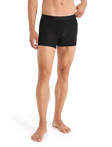 Pánské Spodní Prádlo Icebreaker Cool-Lite™ Merino Anatomica Boxers Černé | CZ 1626WNBY